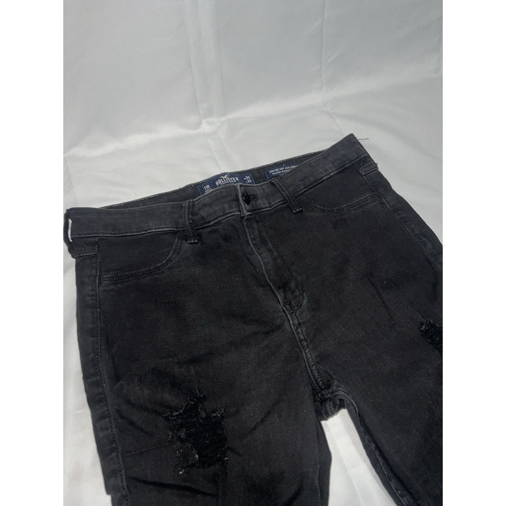 Hollister Slim Straight Jeans Mens 30x26 Black Pockets Epic Flex
